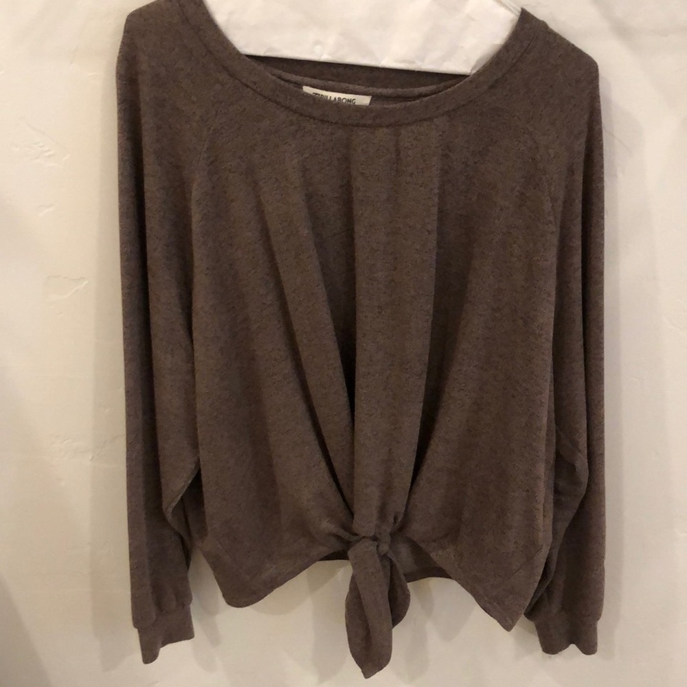 Tie in front sweater